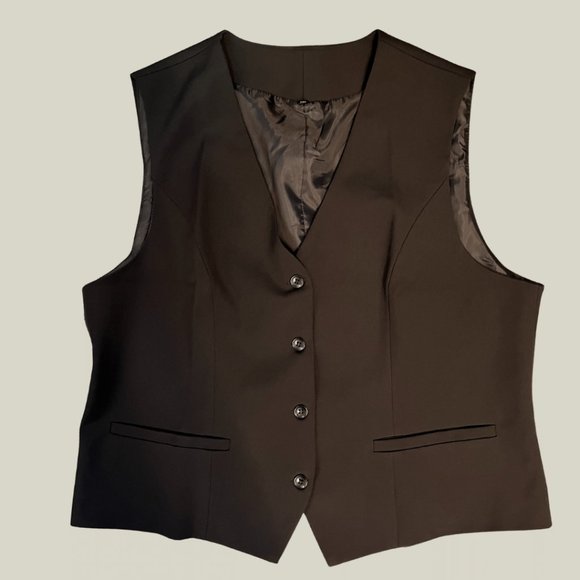 Jackets & Blazers - NWOT - Black Linen Vest - size XL - 0177LR-6
